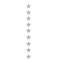 Beistle Metallic Star Stringer Hanging Party Garland- 6.5' - Silver - Club Pack of 12